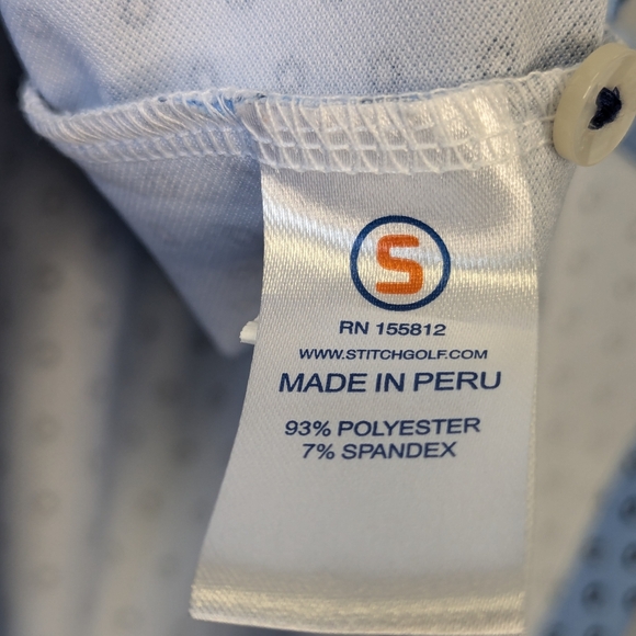 Stitch Golf Men’s Polo Double Dot Sz M/L - Picture 13 of 15